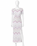 Missoni Multicolour Chevron Zig Zag Knit Midi Dress – Size I 44 ladies