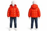 Moncler Kids Unisex Jeff Giubbotto Orange Down Puffer Jacket – Size 10A years children