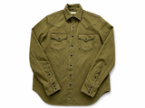 Saint Laurent Distressed Classic Stonewashed Denim Western Shirt – Khaki – Medium men