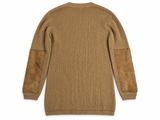 Ralph Lauren Collection Camel Cashmere Jumper with Suede Elbow Patches – Size XS ladies