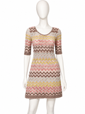 M Missoni Zig Zag Metallic Mini Dress size I 38 XS ladies