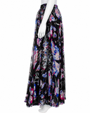 Emilio Pucci Silk Butterfly Print Pleated Maxi Skirt  – Size L ladies
