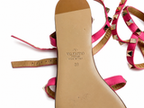 Valentino Garavani Rockstud Flat Gladiator Sandals – Size 39 ladies