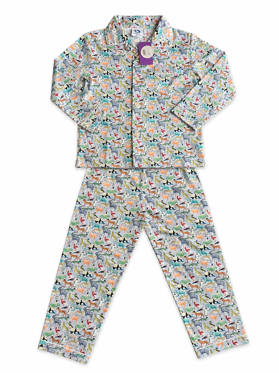 Trotters London x Liberty Boys Zoo Print Pyjama Set – Size 6/7Y children