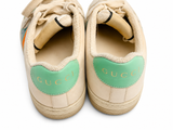 Gucci Calfskin GG Supreme Crystals Web Screener Sneakers 39 Ladies