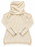 Hermès Cream Cashmere & Wool Cowl Neck Jumper – Size F 36 ladies