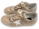 Golden Goose Ball Star Suede Swarovski Crystal & Pearl Trainers – Size 39 ladies