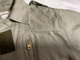 Zadig & Voltaire Khaki Green Linen Military Jacket with Eagle Embroidery ladies