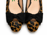 Valentino Garavani Bowow Ballerina Flats – Pony-Effect Calfskin Animal Print size 38.5 ladies