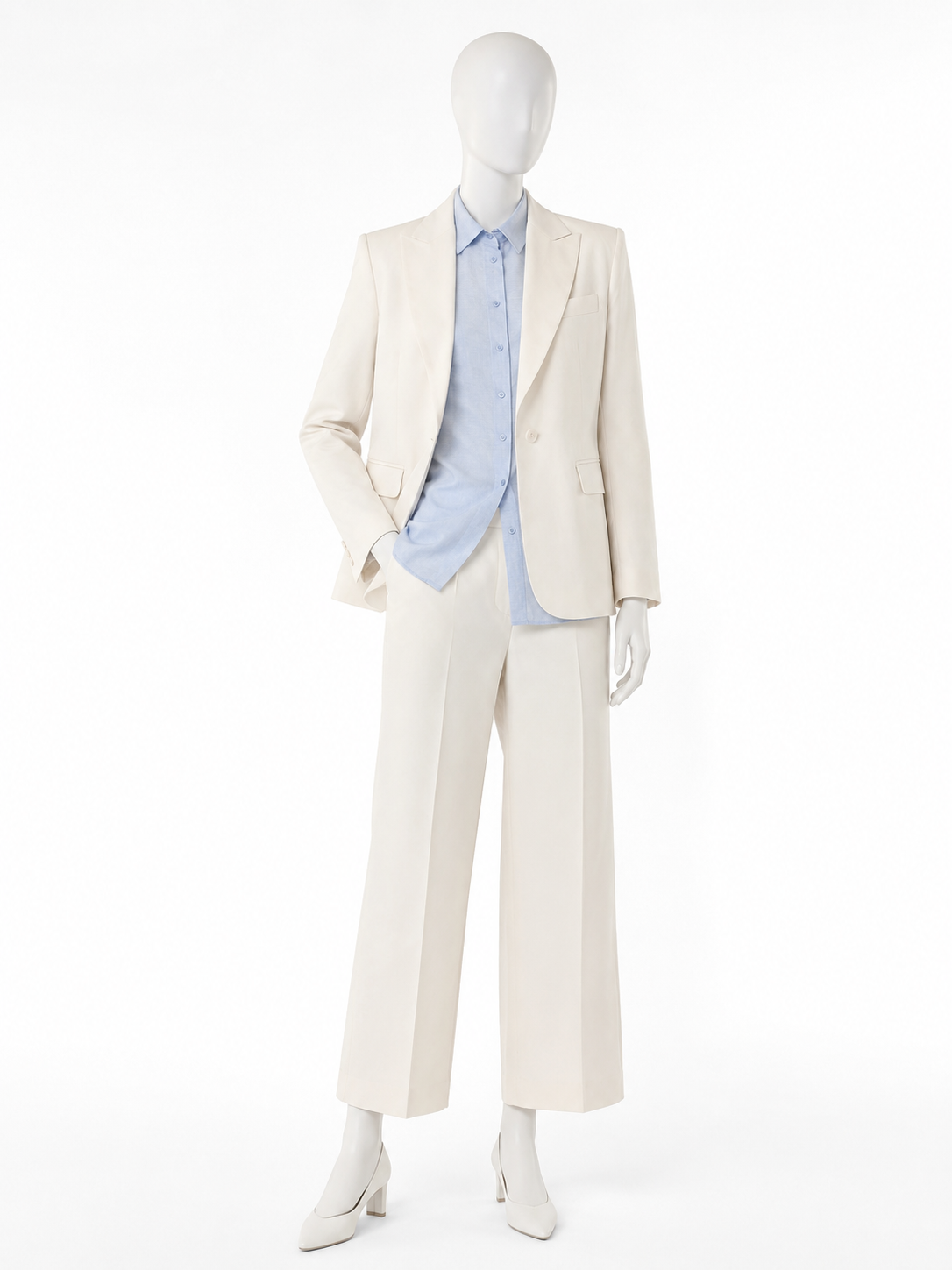 Weekend Max Mara Ecru Linen & Cotton Trouser Suit ladies