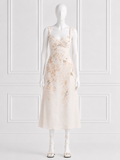 Zimmermann Balance Floral Linen Midi Dress – White Hydrangea (2026 Collection)