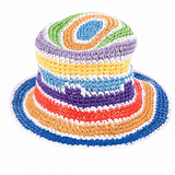 MISSONI Rainbow Printed Crochet Bucket Hat Ladies