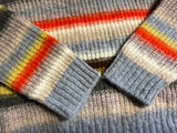M Missoni Collection Multicoloured Striped Chunky Knit Pullover Sweater