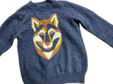 IL GUFO BOYS RIB KNIT WOLF INTARSIA KNIT JUMPER SWEATER 4 YEARS BOYS CHILDREN