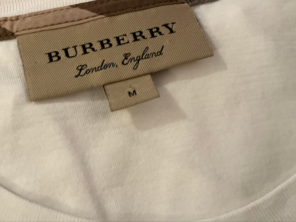 BURBERRY House Check Pattern Crew Neck T-Shirt Size M medium men