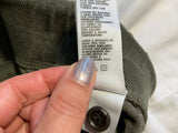 James Perse Mixed Media Army Green Pigment Trousers size 2 M medium ladies