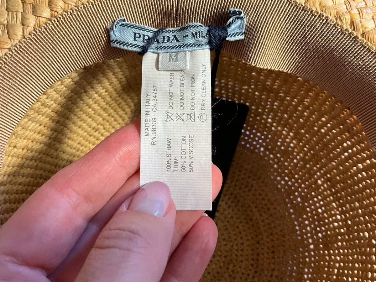 Prada Wide Brim Straw Sun Hat ladies