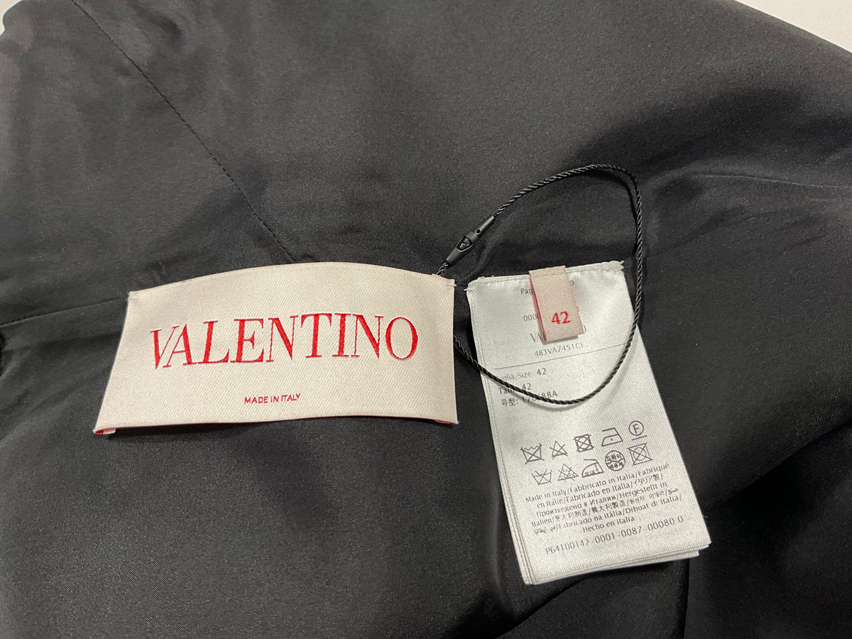 VALENTINO by Alessandro de Michele Embroidered Crepe Couture Dress Size I 42 UK 10 US 6 ladies