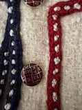 AMAZING CHANEL HAMBURG MÉTIERS D’ ART TWEED BOUCLE JACKET SIZE F 38 LADIES