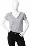 Zadig & Voltaire Skull Flower Strass Grey T-Shirt – Size S ladies