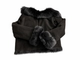 Joseph Black Toscana Anais Sheepskin Short Coat – Size 38 ladies