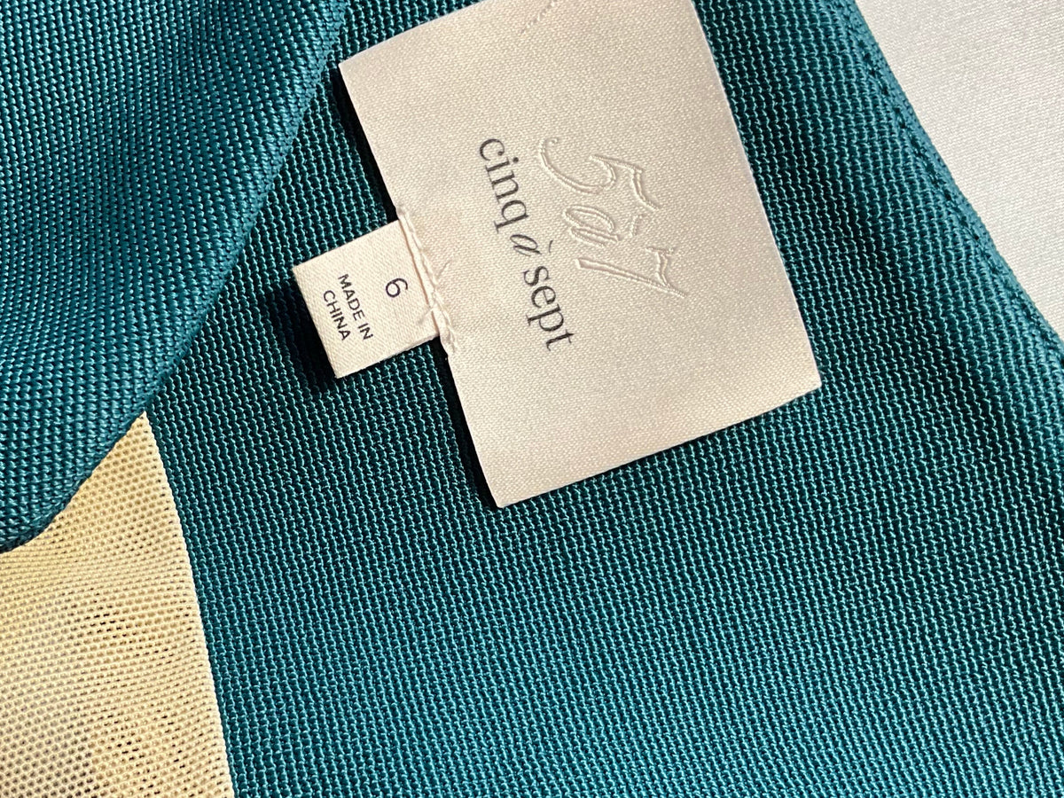 Cinq à Sept Teal Off-Shoulder Fitted Dress ladies