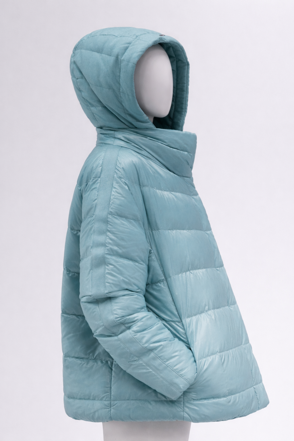Herno Cashmere Trim Green Puffer Jacket size I 42 UK 10 US 6 ladies