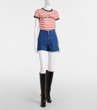Valentino Denim High-Waisted Shorts size 31 ladies