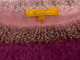 Rose Carmine Handmade Striped Mohair Pullover – Size 1 ladies