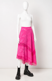 Zadig & Voltaire Juliet Paisley Print Asymmetric Skirt Pink – Size 38 ladies