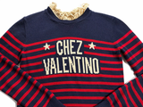 Chez Valentino striped cotton sweater jumper ladies