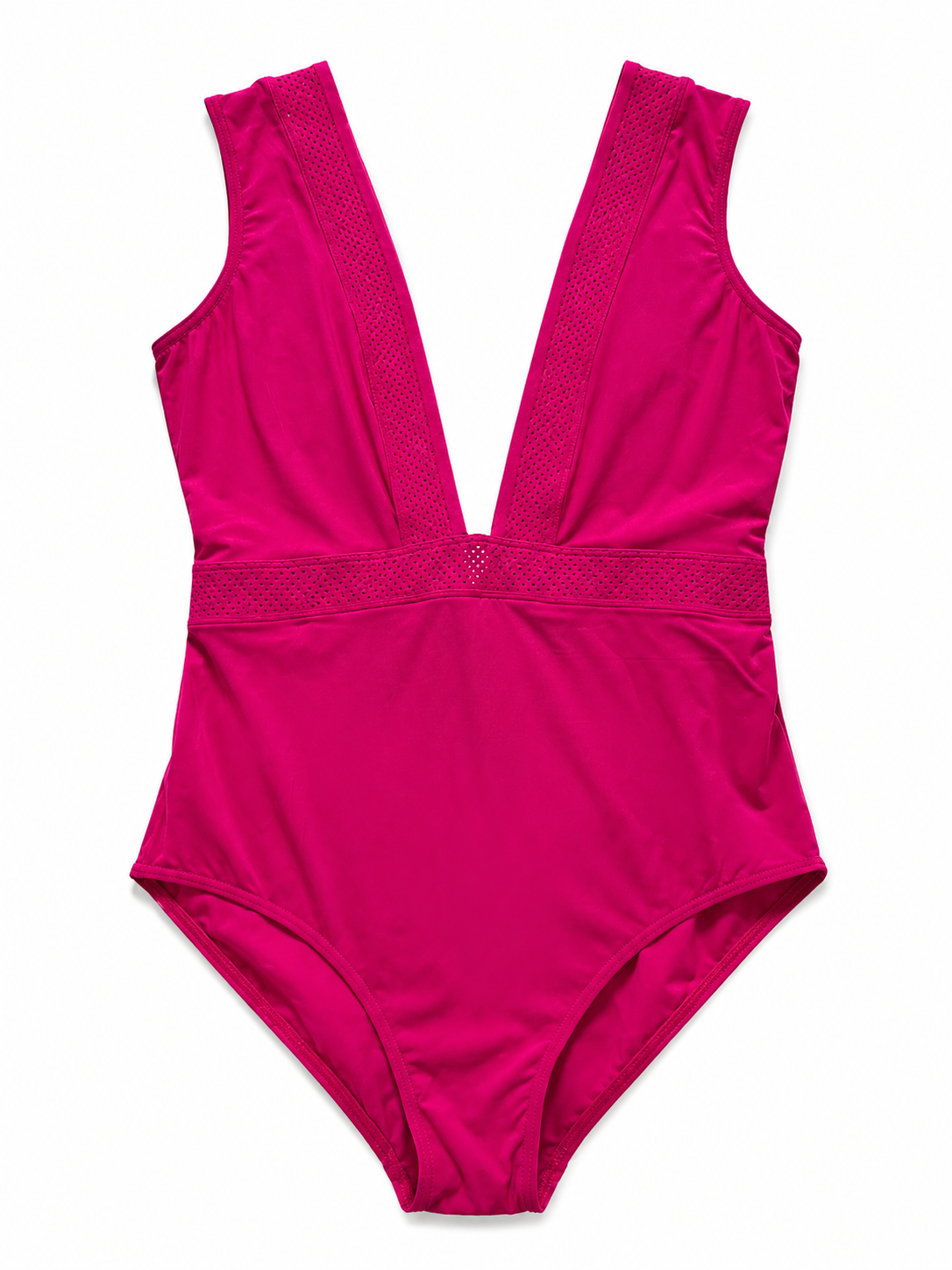 ERES Fuchsia V neck One Piece Swimsuit size F 42 US 10 UK 14 LADIES