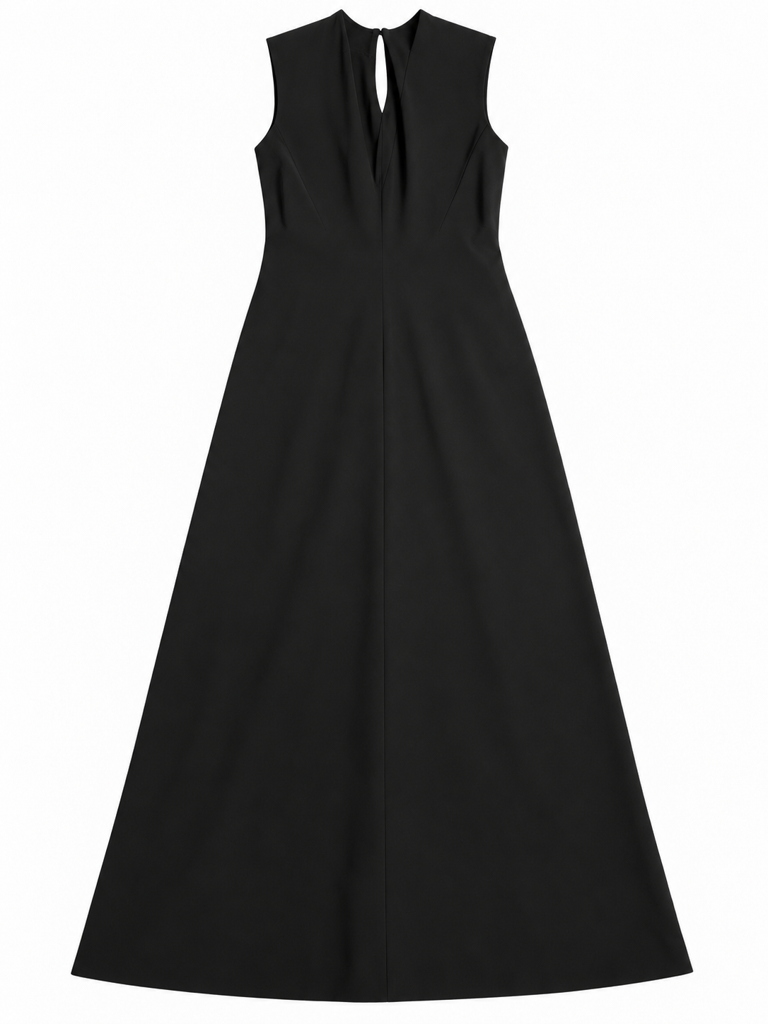 AlphaTauri Black Sleeveless Ruched Midi Dress – Size XS ladies