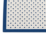 Men’s set of 2 100% Linen Pocket Square – Cream & Blue Paisley men