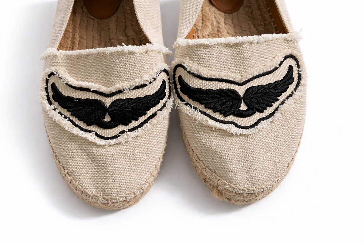 Zadig and Voltaire Women's City Frayed Espadrille Flats Size 39 ladies