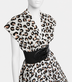 Alaïa Leopard Print Mini Dress with Signature Belt – FR 38