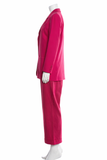 Racil Barbie Pink Wool 2-Pieces Pants Suit Size F36-38 ladies