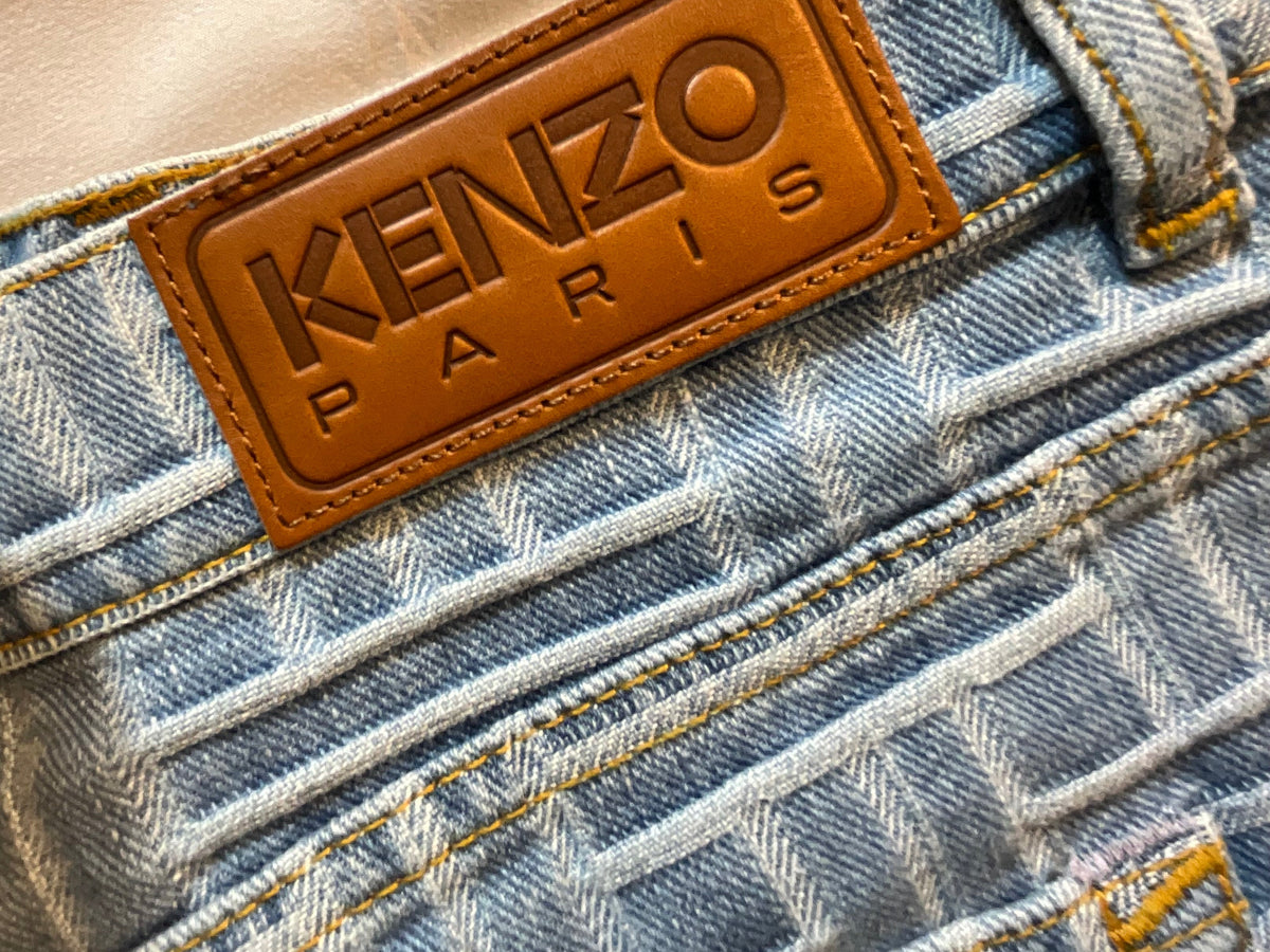 Kenzo Jacquard Japanese Jeans size 29 ladies