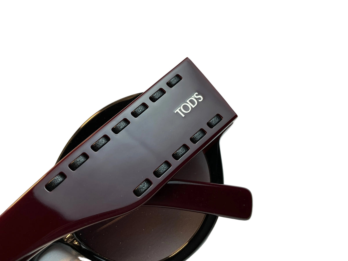 Tod's Burgundy Gradient TO 212 Round Oversized Sunglasses ladies