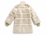 Franchetti Bond Ombretta Beige Faux Fur Coat – Size UK 12 L large ladies