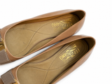 Salvatore Ferragamo Varina bow-embellished patent-leather ballet flats Size 8 1/2 38.5 ladies