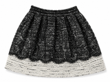 Oscar de la Renta Tweed Lace Mini Skirt Size 0 ladies
