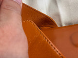 Hermès Oran H Leather Slide Sandals – Orange – Size 38.5 ladies