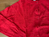 BONPOINT Girls’ RED cherry-motif cardigan SIZE 10 YEARS children