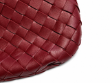 Bottega Veneta Mini Jodie Intrecciato Nappa Leather Handbag Burgundy ladies