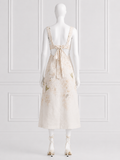 Zimmermann Balance Floral Linen Midi Dress – White Hydrangea (2026 Collection)
