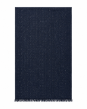Ermanno Scervino Navy Blue Cashmere Sequin Scarf ladies