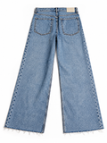 Rag & Bone Andi High-Rise Ankle Wide-Leg Raw Hem Blue Jeans – Size 29 ladies