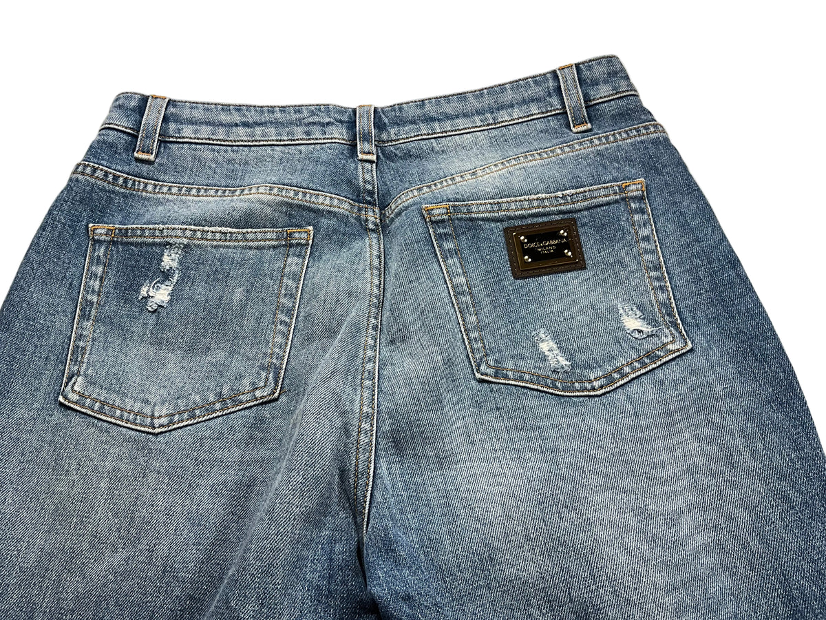 Dolce & Gabbana Audrey distressed blue jeans size I 44 US 8 UK 12 L large ladies