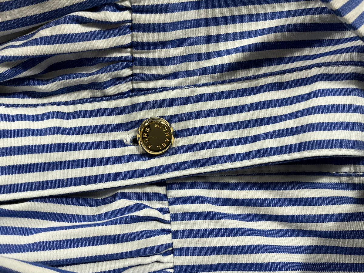 Michael Kors Pinstripe Cold Shoulder Shirts Top Size XS ladies
